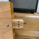 Close up of the bottom of the Cohiba cigar box guitar