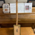 Back, vertical view of Montecristo cigar box guitar by Bob's 3-Stringers
