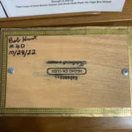 Back of Montecristo CBG #40, dated and initialed by Bob