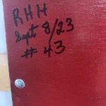 Back of Fat Bottom Betty #43, it is dated and initialed by Bob.