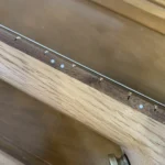 Fret side markers of Fat Bottom Betty Cigar Box Guitar