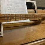Close-up view of neck and fretboard of Guantanamera cbg by Bob's 3 Stringers