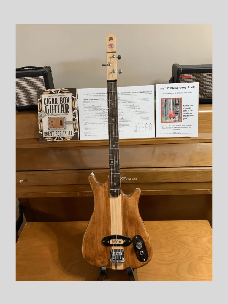 Front, vertical view of 1 Solid Body Guitar