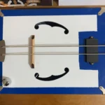 close up of the bottom of the #60 Kit Build guitar