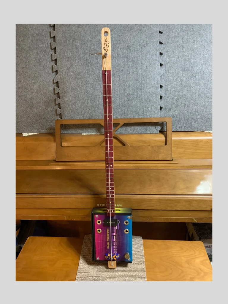 Front, vertical view of #74 Oscar Valladares McFly 3D by Bob's 3-Stringers