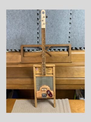 3-string electric washboard guitar