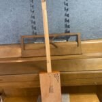 Back view of Cohiba left-handed 3 string cigar box guitar