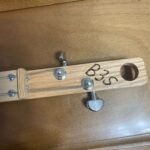 Headstock with tuners on handmade Cohiba Left-Handed 3 String Cigar Box Guitar