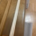 Holly fretboard and oak neck on Cohiba Left-Handed 3 String Cigar Box Guitar